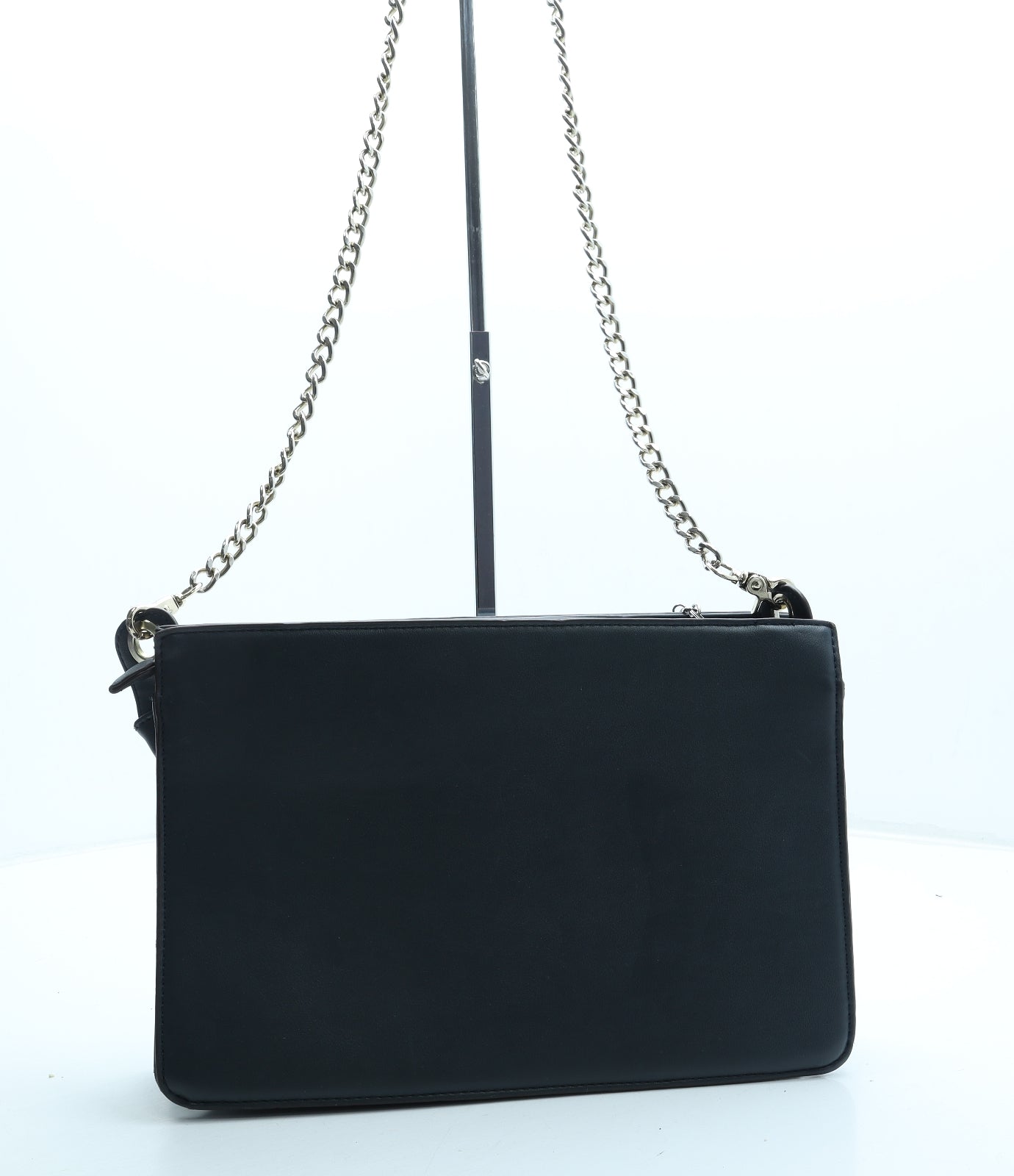 Meli Melo Womens Black Animal Print Polyurethane Shoulder Bag Size Medium - Snake Print