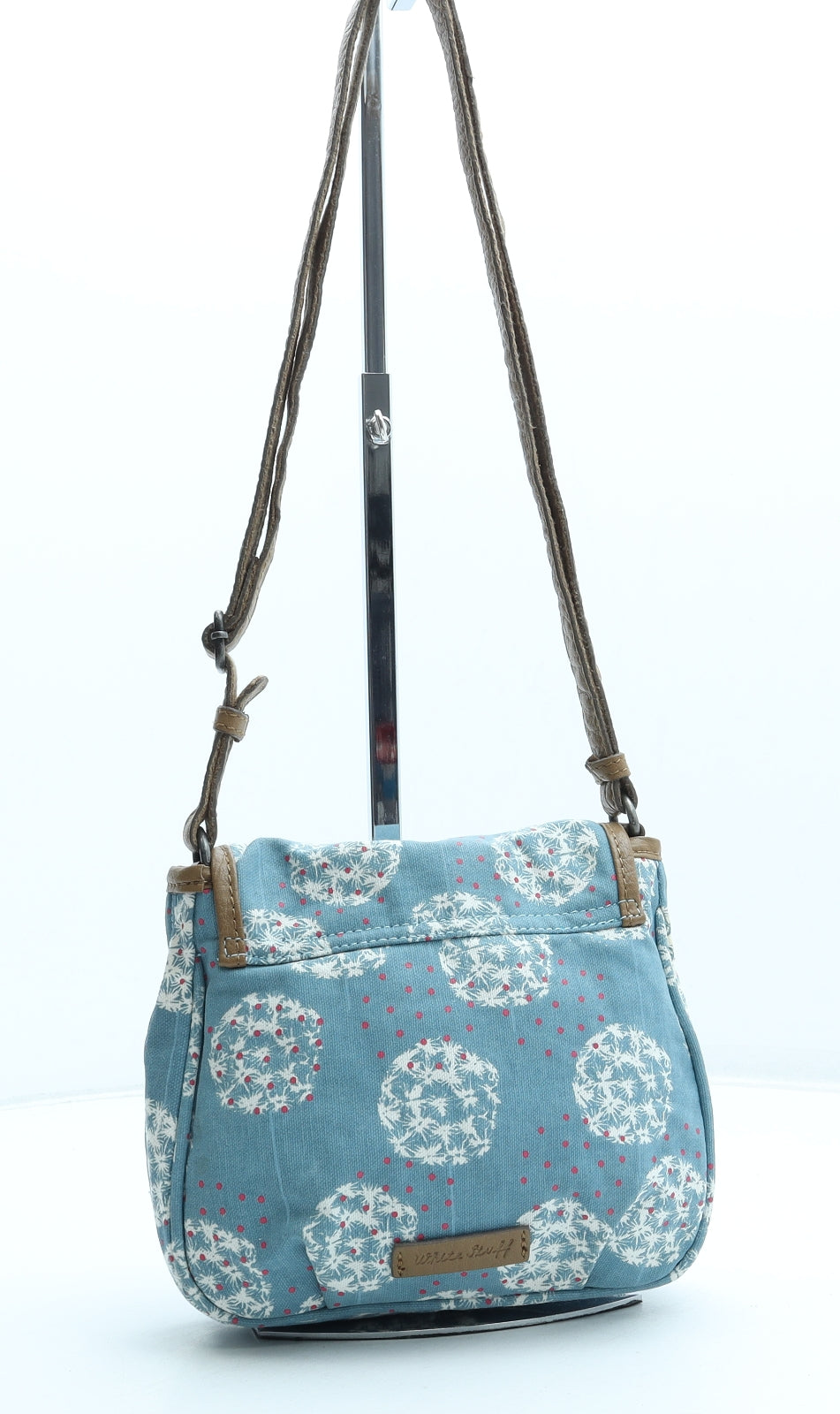 White Stuff Womens Blue Geometric Cotton Crossbody Size Small - Dandelion
