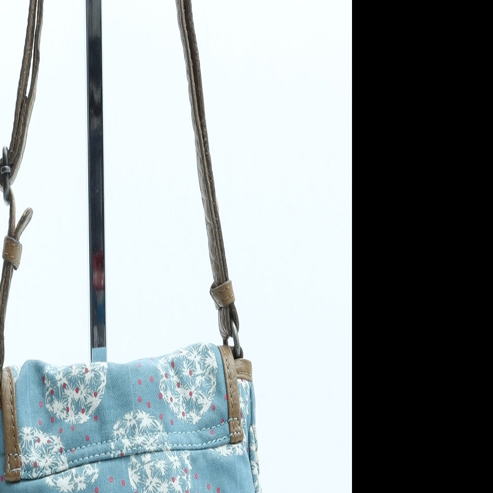 White Stuff Womens Blue Geometric Cotton Crossbody Size Small - Dandelion
