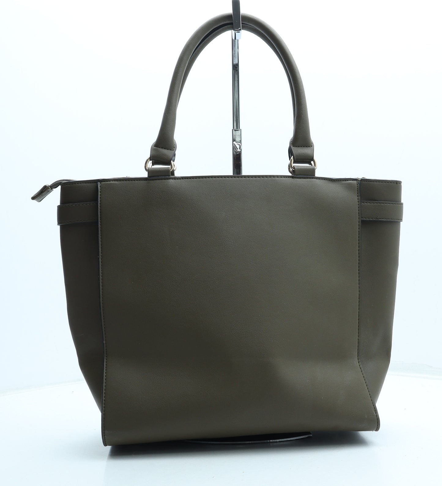 Atmosphere Womens Green Polyurethane Top Handle Bag Size Medium - Chain Detail