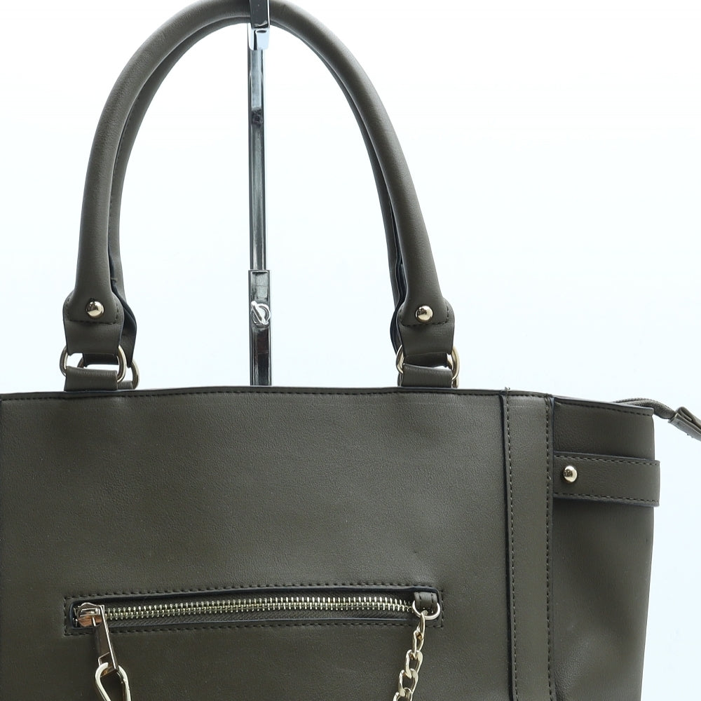 Atmosphere Womens Green Polyurethane Top Handle Bag Size Medium - Chain Detail