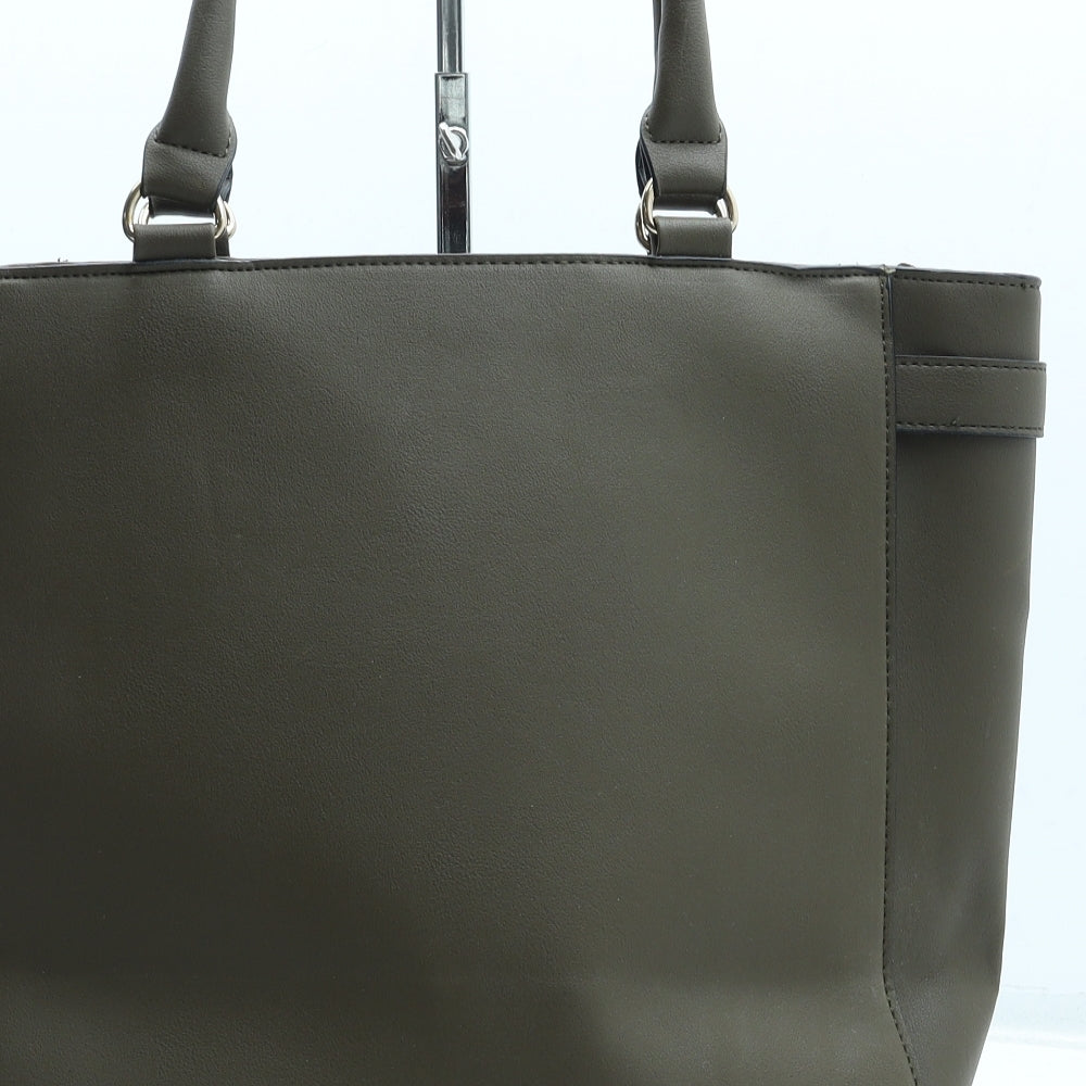 Atmosphere Womens Green Polyurethane Top Handle Bag Size Medium - Chain Detail