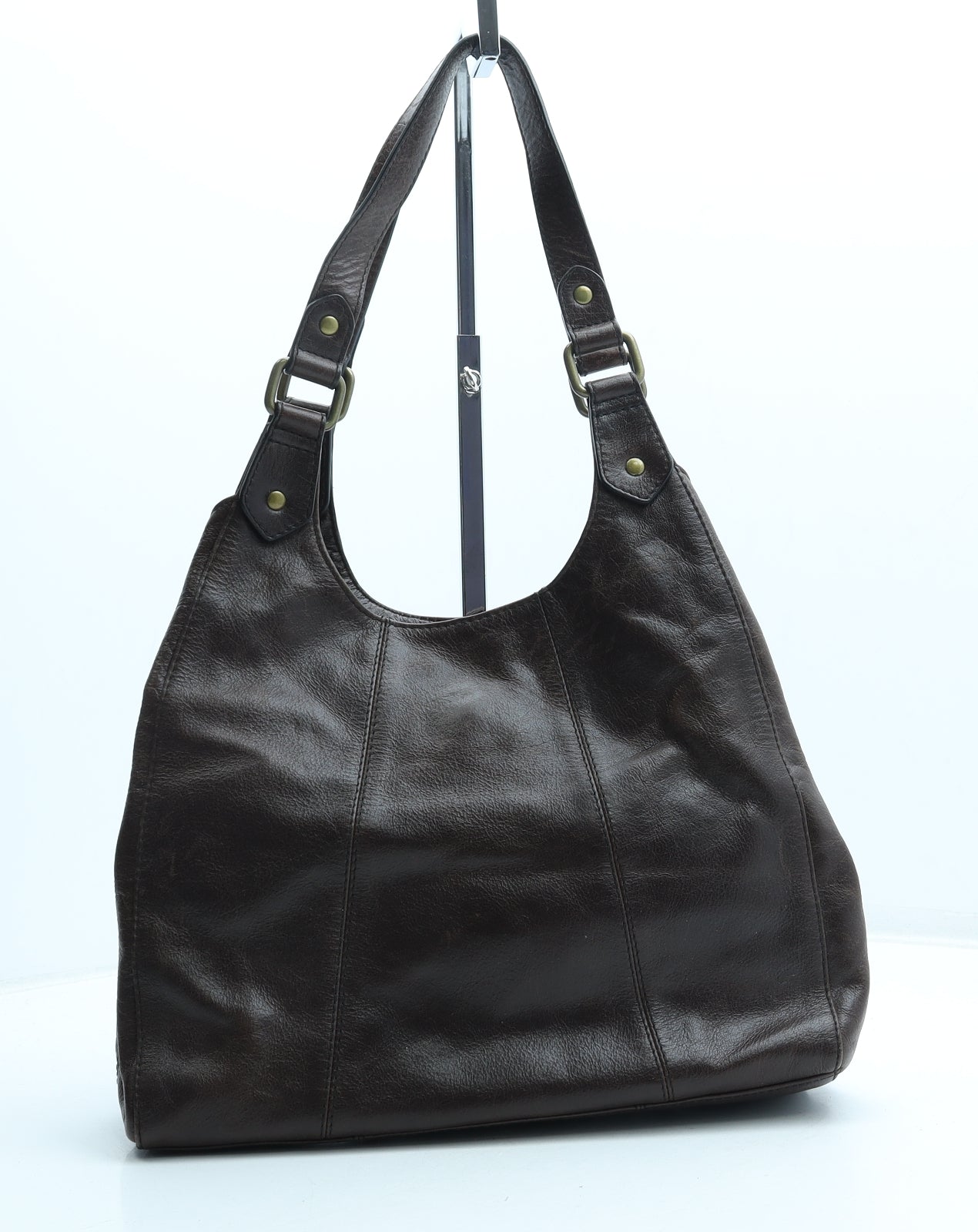 Marks and Spencer Womens Brown Leather Shoulder Bag Size Medium