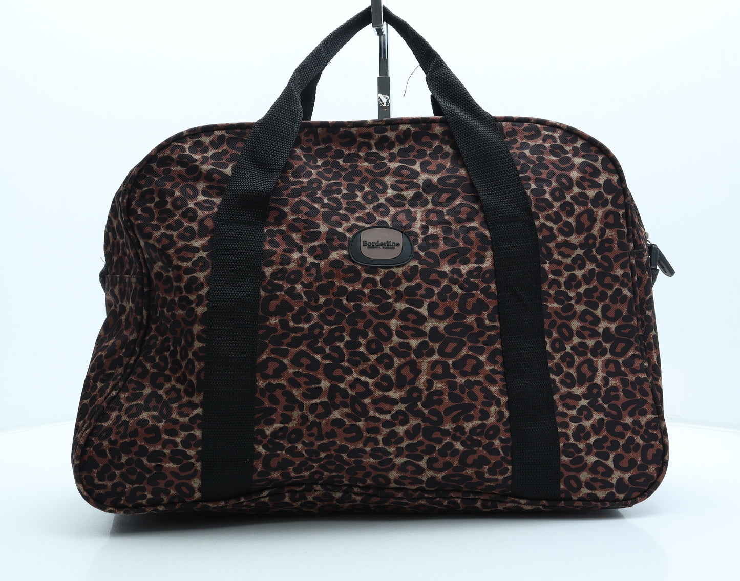 Borderline Womens Brown Animal Print Polyester Hobo Bag Size Large - Leopard Print