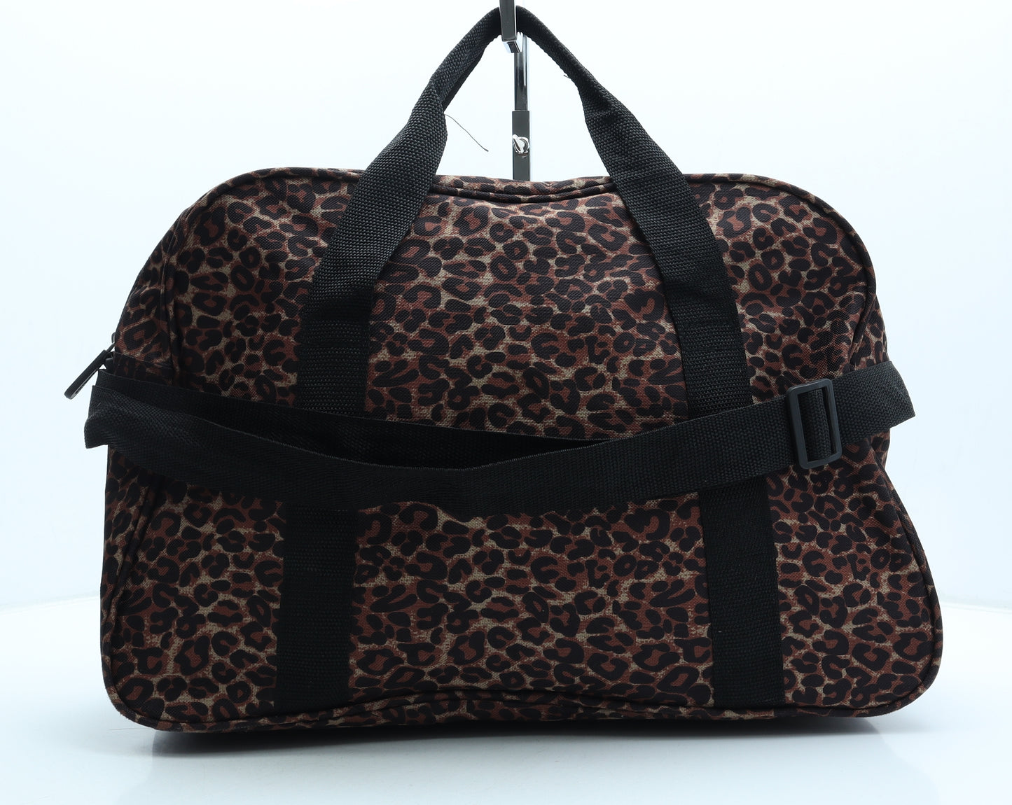 Borderline Womens Brown Animal Print Polyester Hobo Bag Size Large - Leopard Print