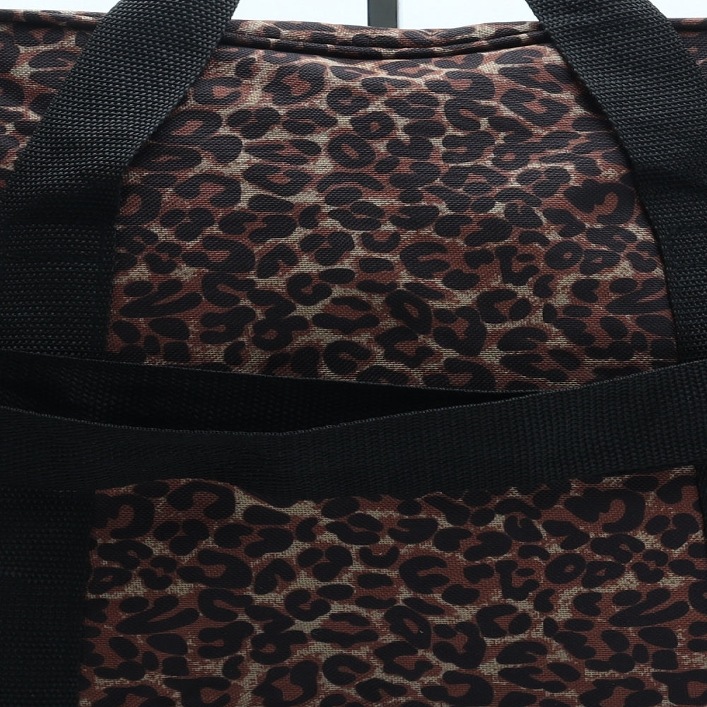 Borderline Womens Brown Animal Print Polyester Hobo Bag Size Large - Leopard Print