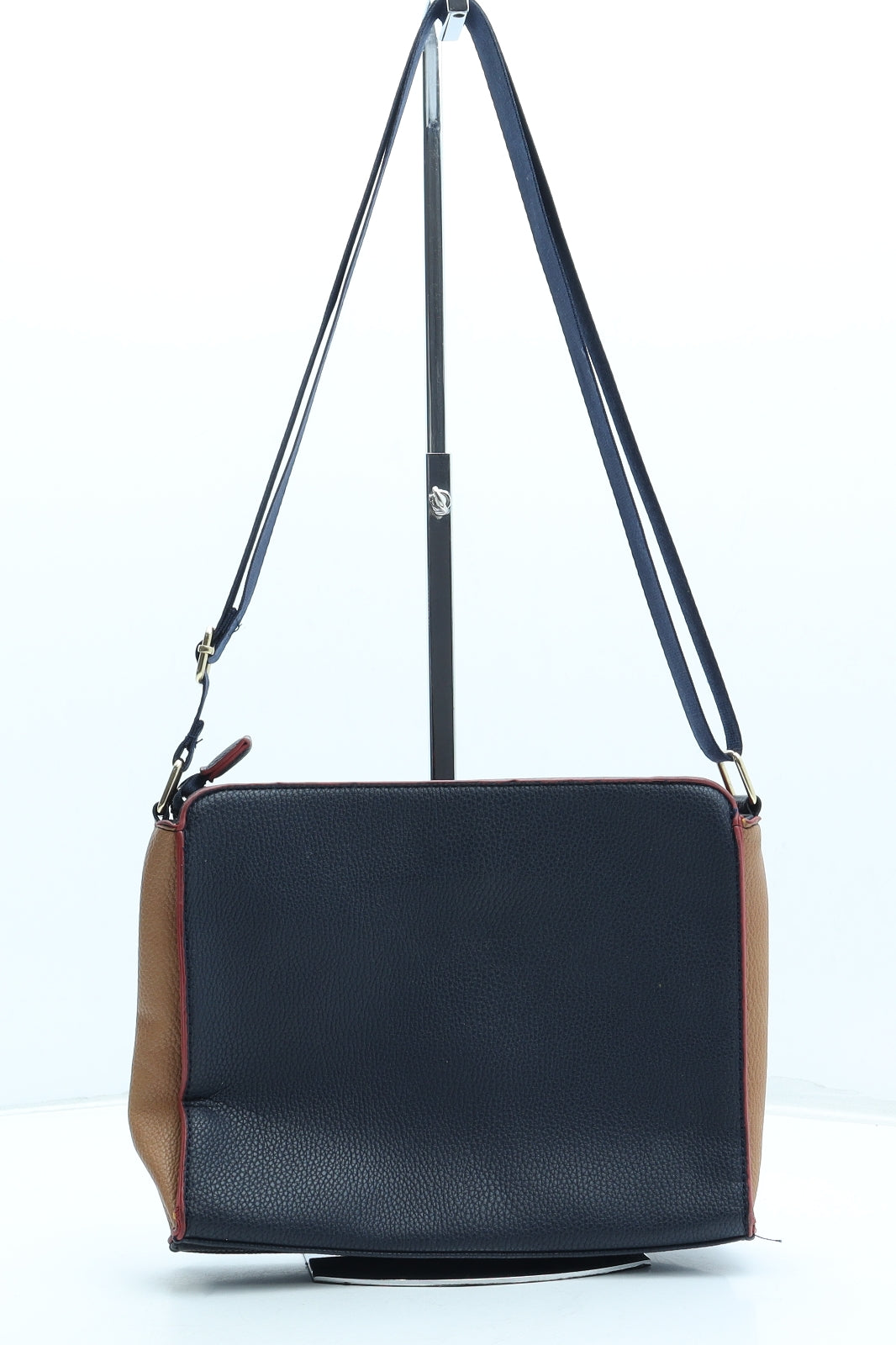 Preworn Womens Blue Polyurethane Crossbody Size Small