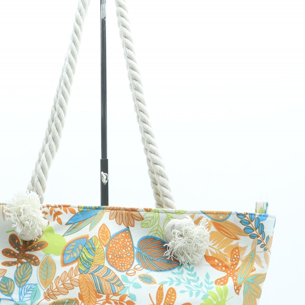 Preworn Womens Multicoloured Floral Polyester Shoulder Bag Size Large