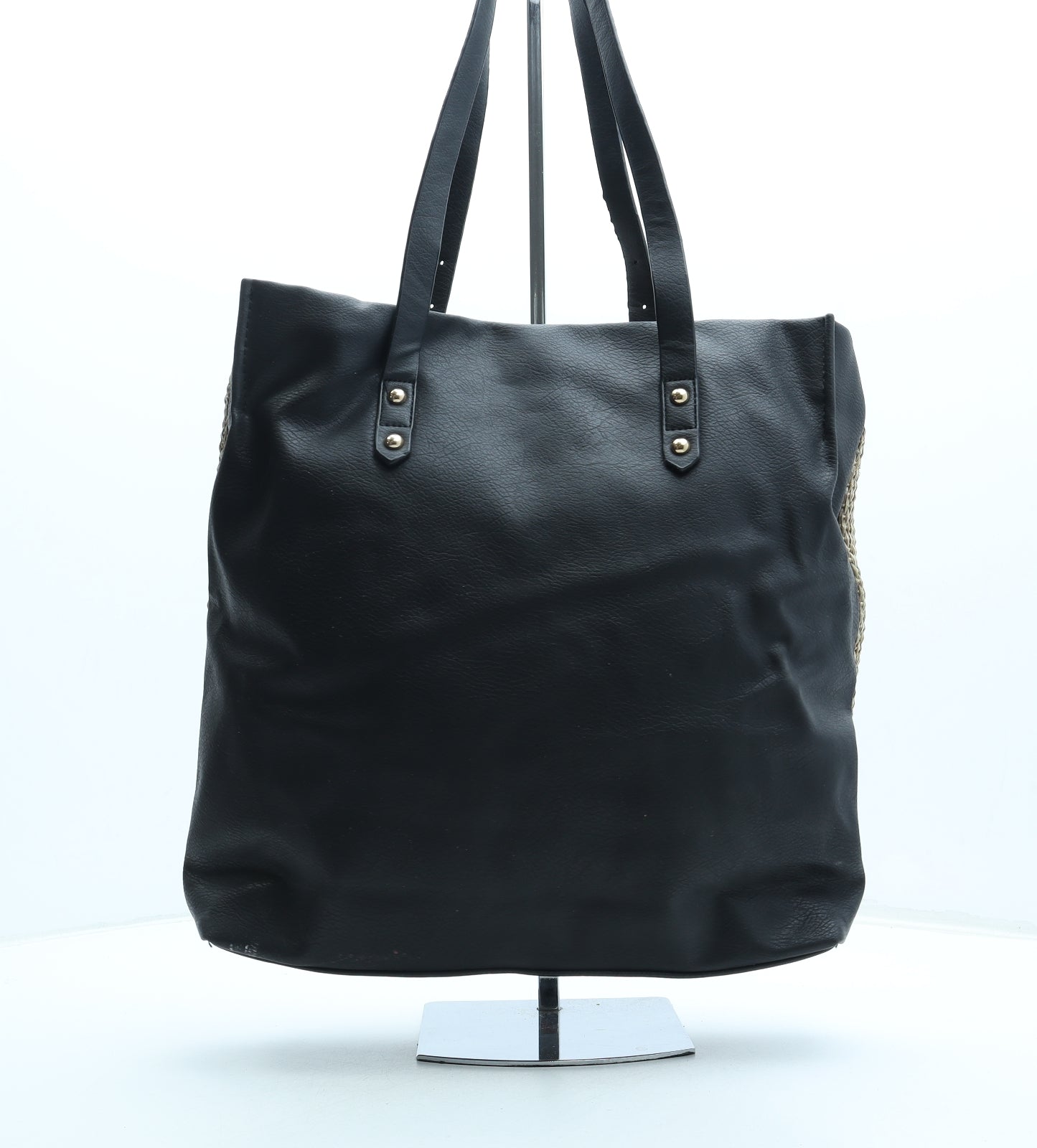 New Look Womens Brown Geometric Polyurethane Shoulder Bag Size Medium