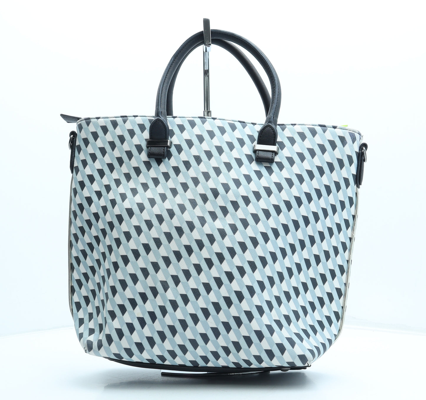 Pauls Boutique Womens Blue Geometric Polyurethane Hobo Bag Size Medium