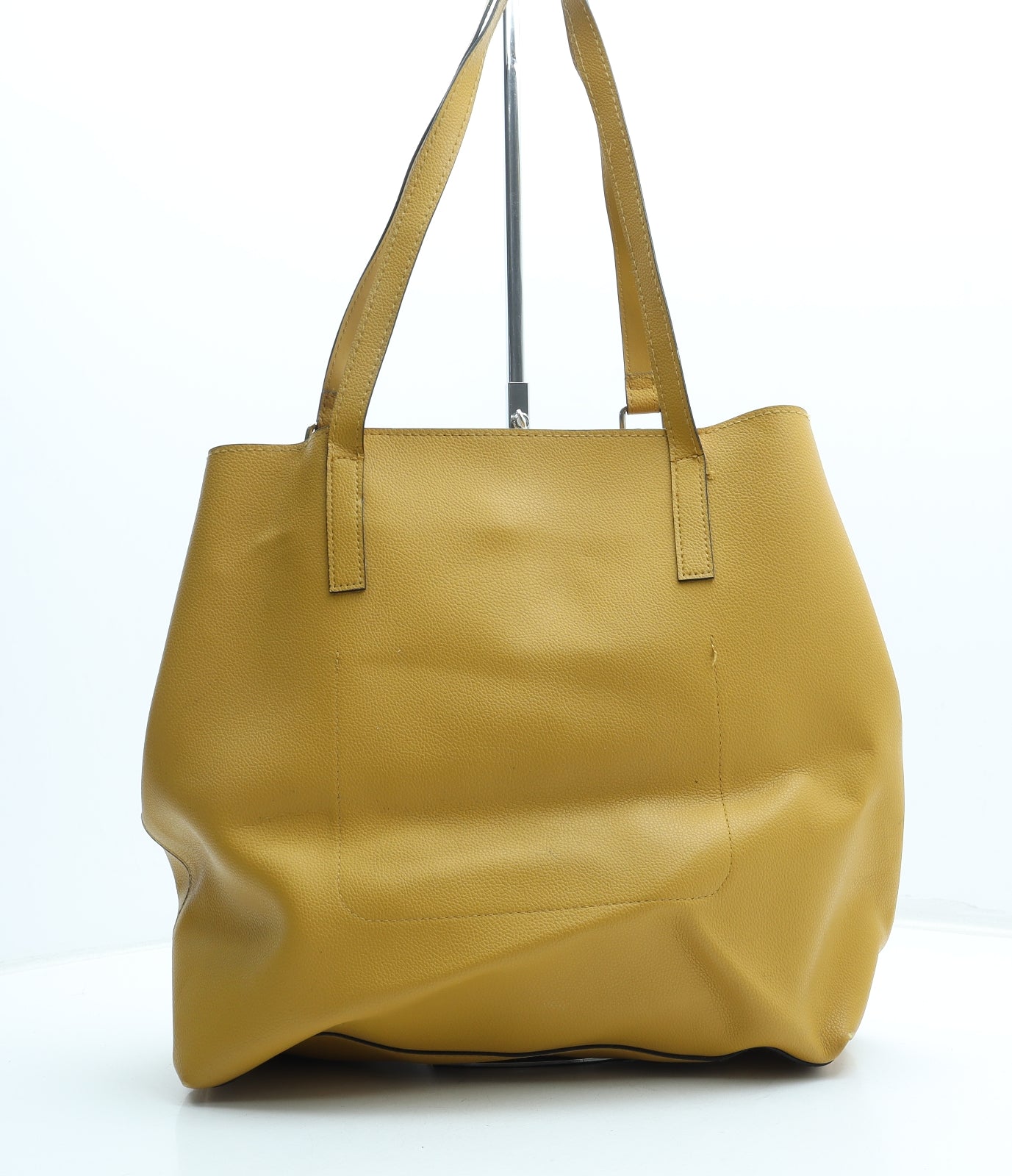 Primark Womens Yellow Polyurethane Shoulder Bag Size Large