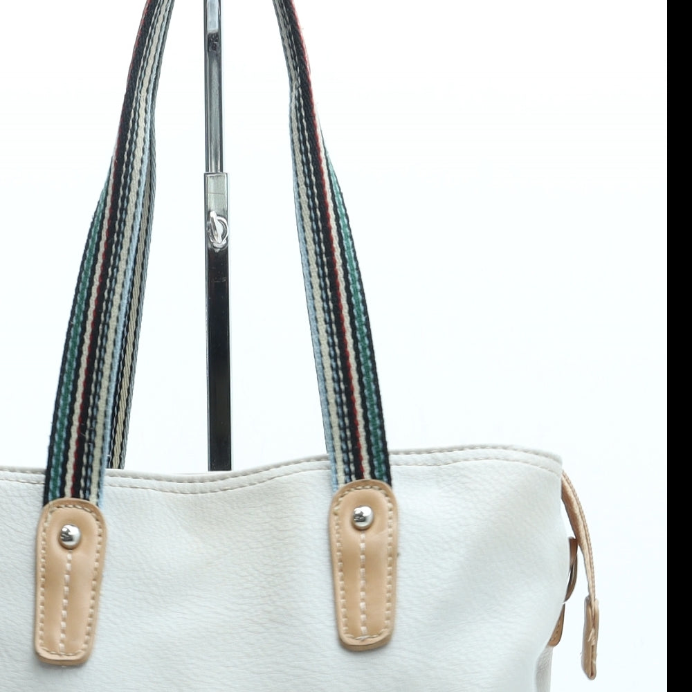 DJ Womens Grey Polyurethane Top Handle Bag Size Medium