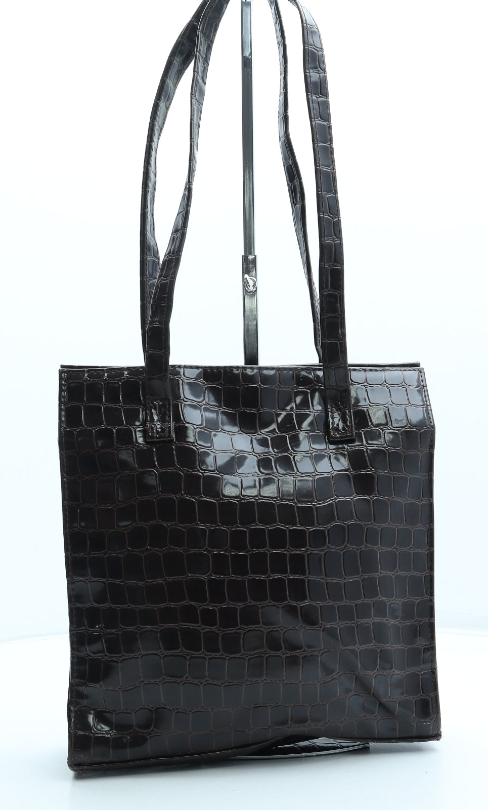 Stead Simpson Womens Brown Animal Print Polyurethane Shoulder Bag Size Medium - Snake Skin