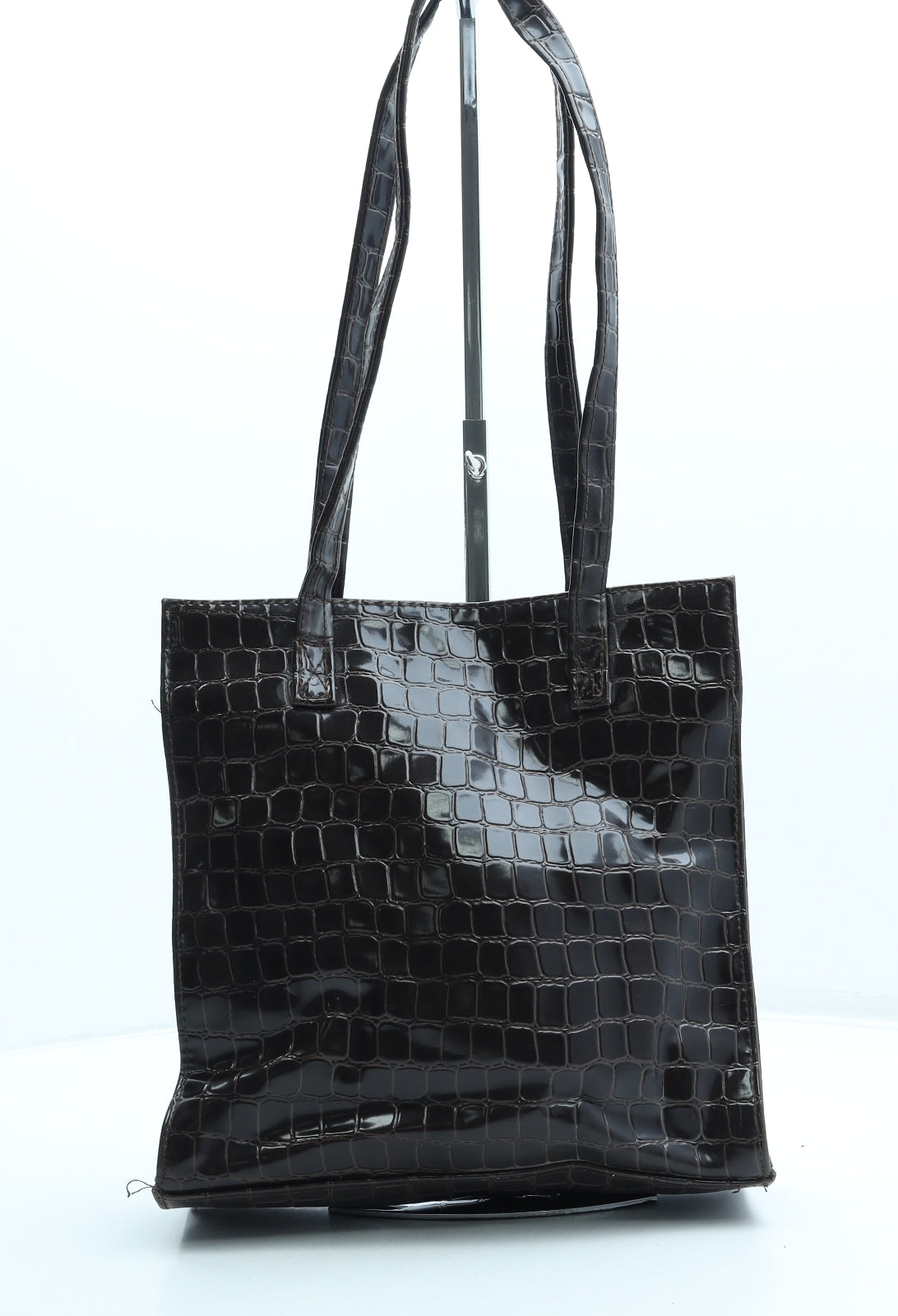 Stead Simpson Womens Brown Animal Print Polyurethane Shoulder Bag Size Medium - Snake Skin