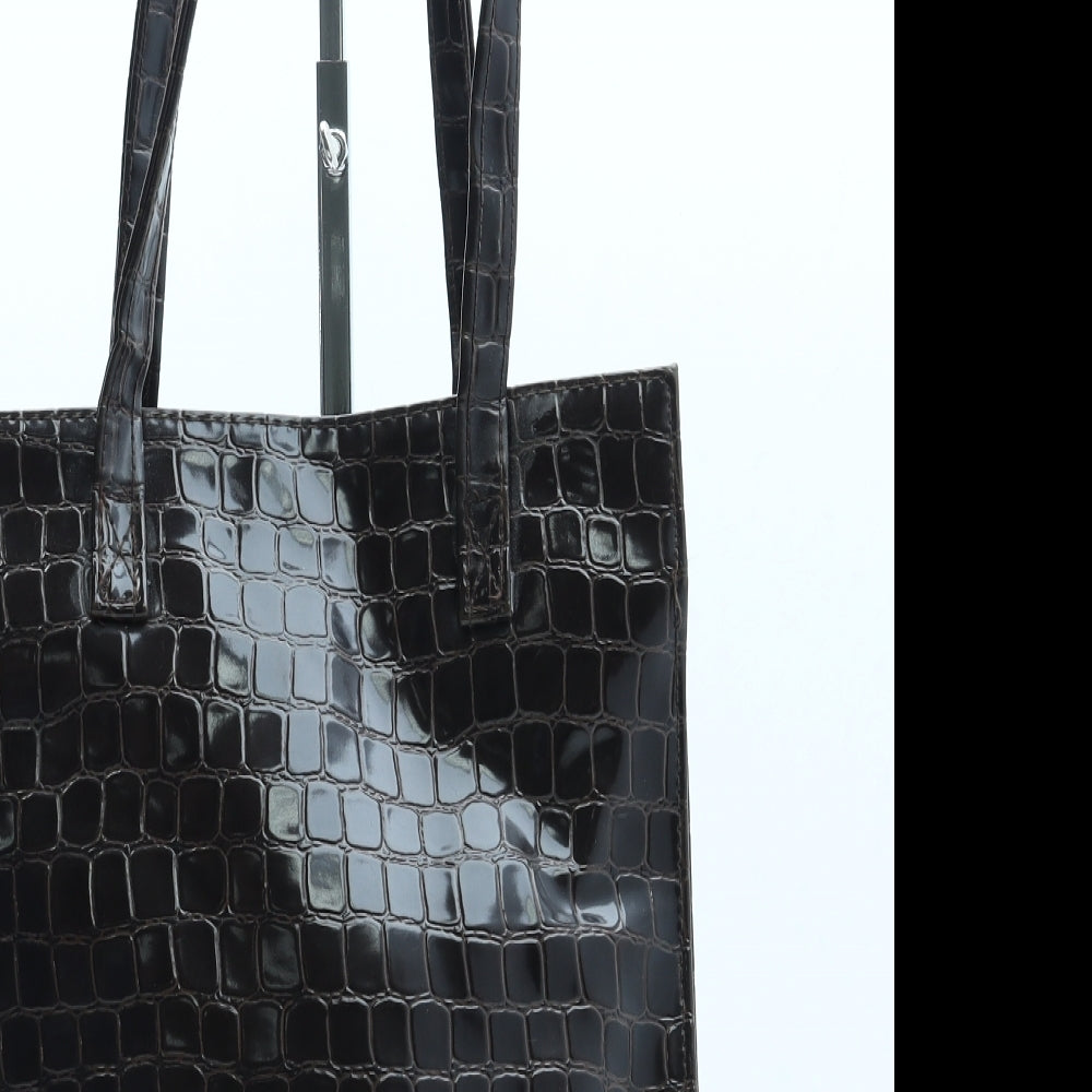 Stead Simpson Womens Brown Animal Print Polyurethane Shoulder Bag Size Medium - Snake Skin