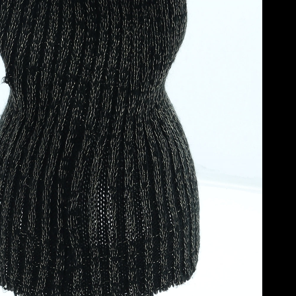 H&M Womens Black Acrylic Beanie One Size