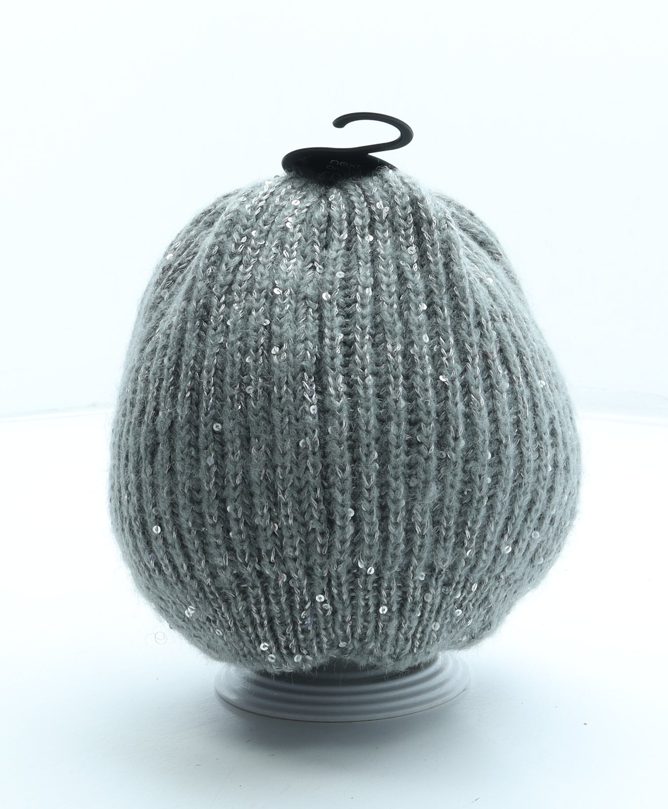 George Womens Silver Acrylic Beanie One Size