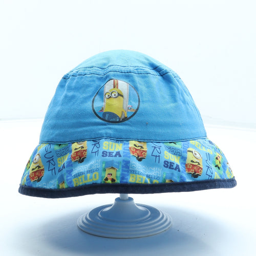 F&F Boys Blue Geometric Cotton Bucket Hat Size S - Minions