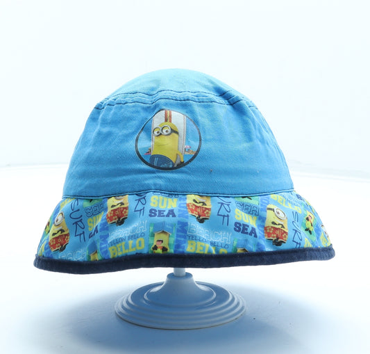 F&F Boys Blue Geometric Cotton Bucket Hat Size S - Minions