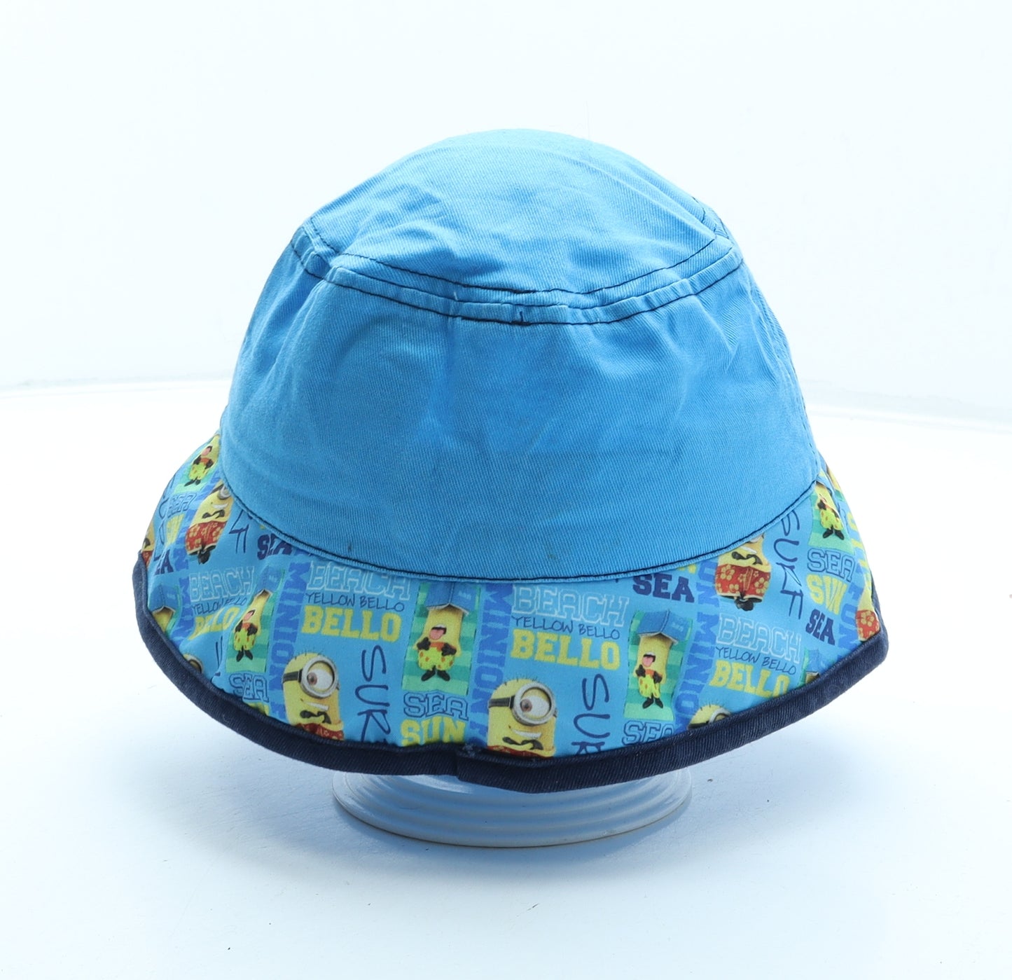 F&F Boys Blue Geometric Cotton Bucket Hat Size S - Minions