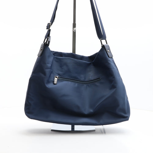 Coveri Collection Womens Blue Solid Nylon Crossbody Size Medium