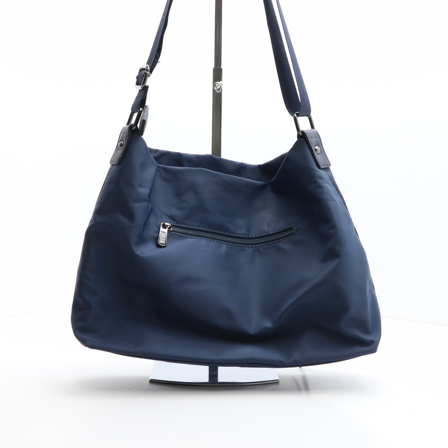 Coveri Collection Womens Blue Solid Nylon Crossbody Size Medium