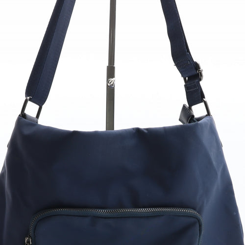 Coveri Collection Womens Blue Solid Nylon Crossbody Size Medium