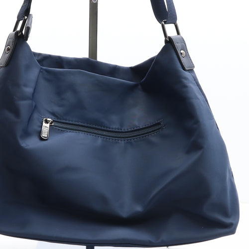 Coveri Collection Womens Blue Solid Nylon Crossbody Size Medium