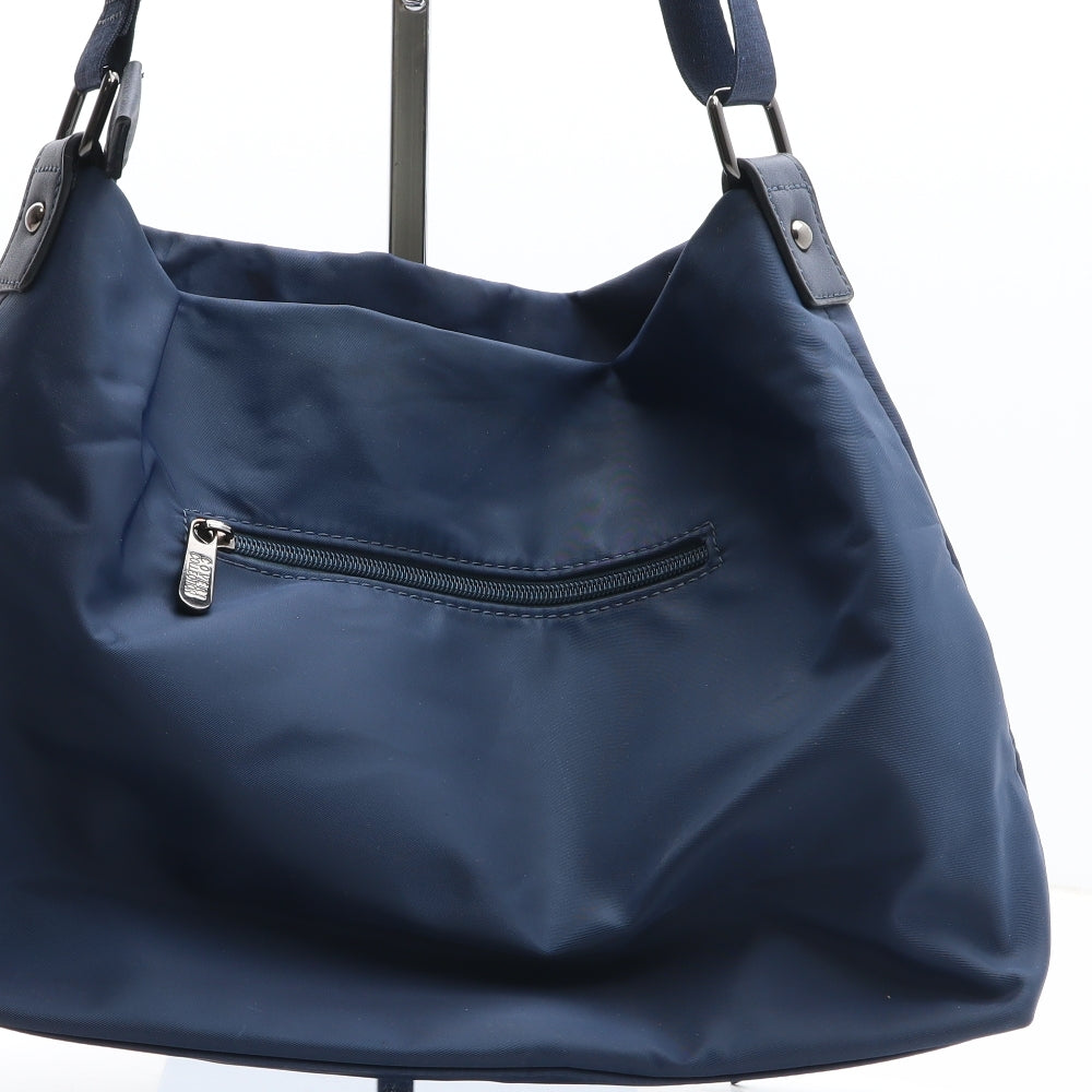 Coveri Collection Womens Blue Solid Nylon Crossbody Size Medium