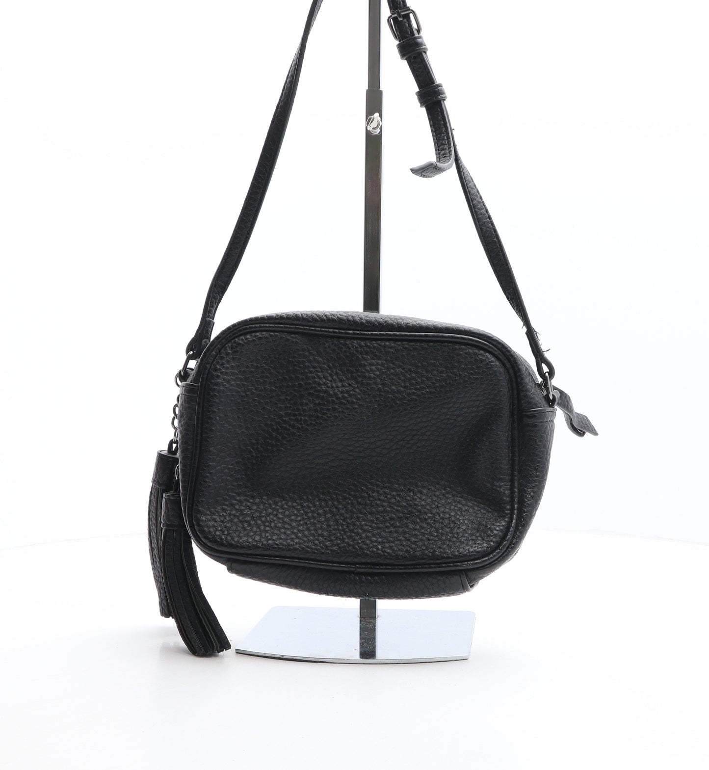 Superdry Womens Black Solid Polyester Crossbody Size Small