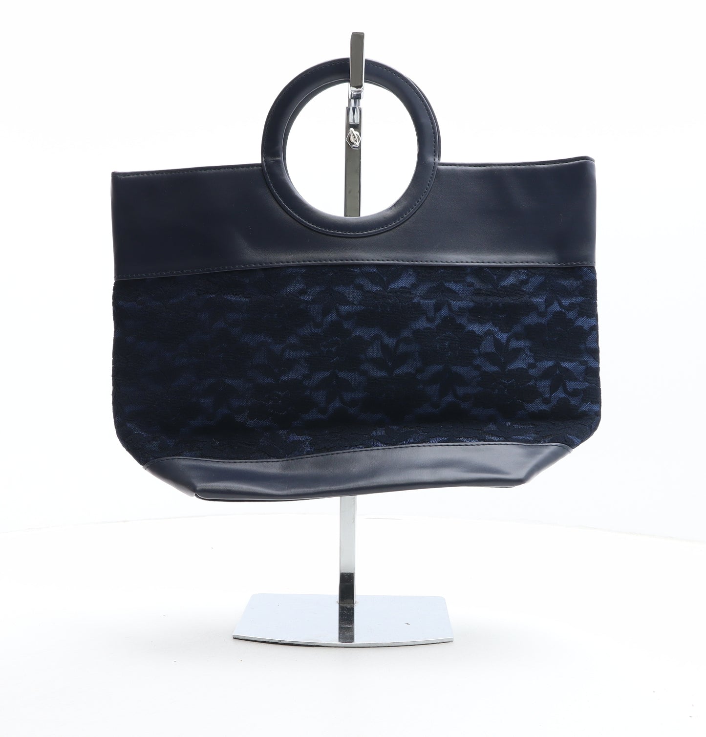 Boots Womens Navy Floral PVC Top Handle Bag Size Medium
