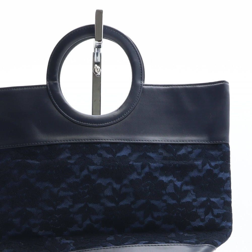 Boots Womens Navy Floral PVC Top Handle Bag Size Medium