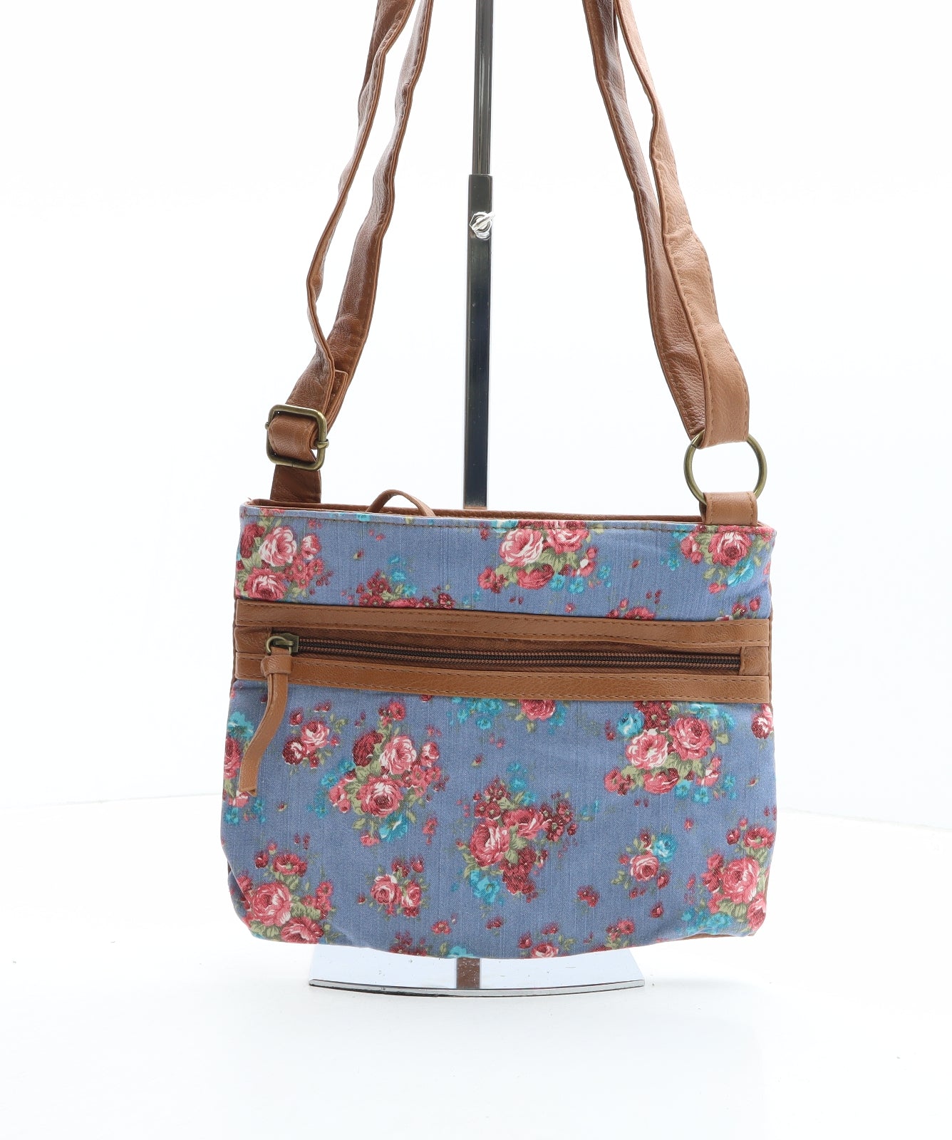 George Womens Multicoloured Floral Polyester Crossbody Size Medium