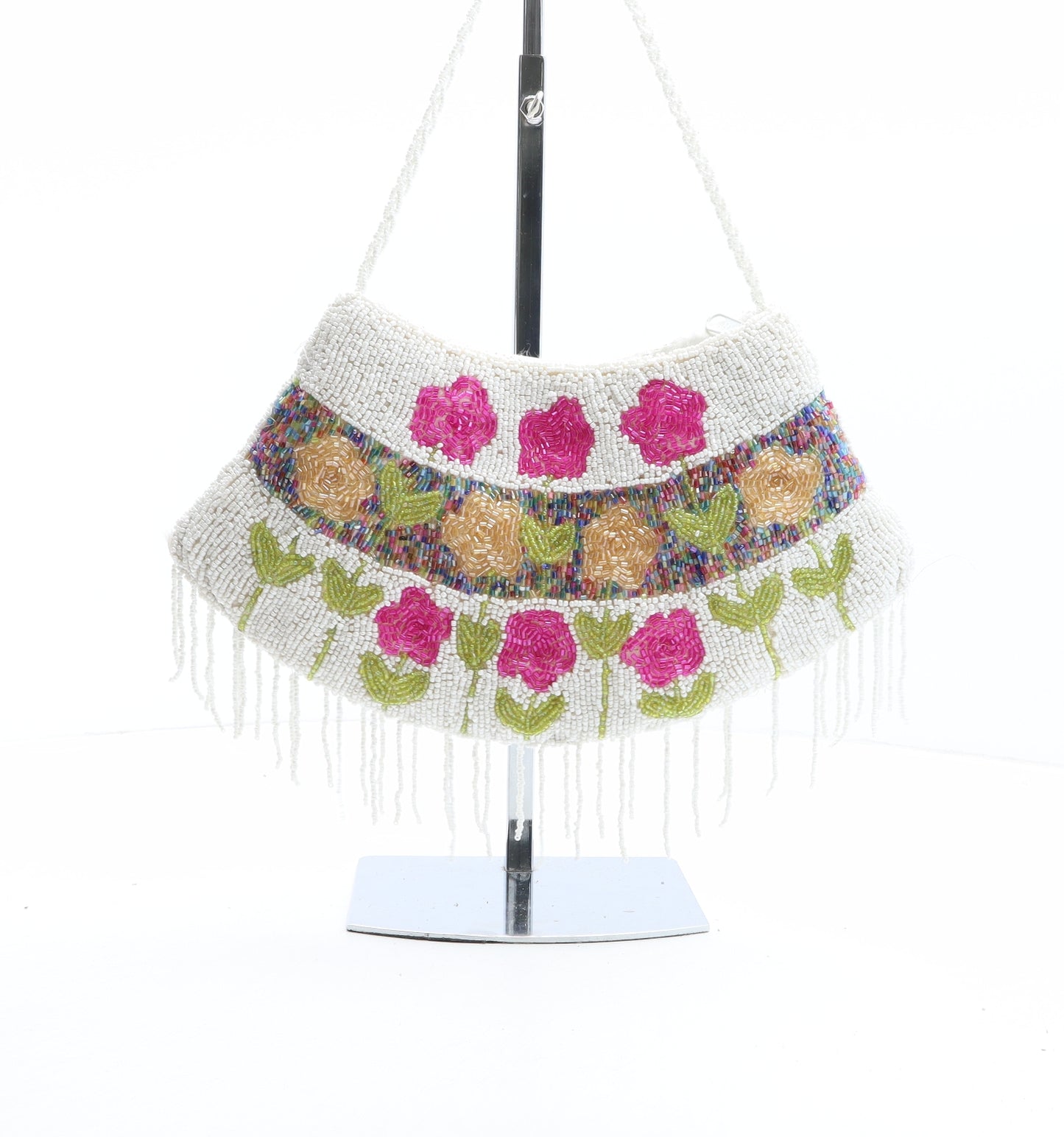 Preworn Womens Multicoloured Floral Polyester Crossbody Size Small