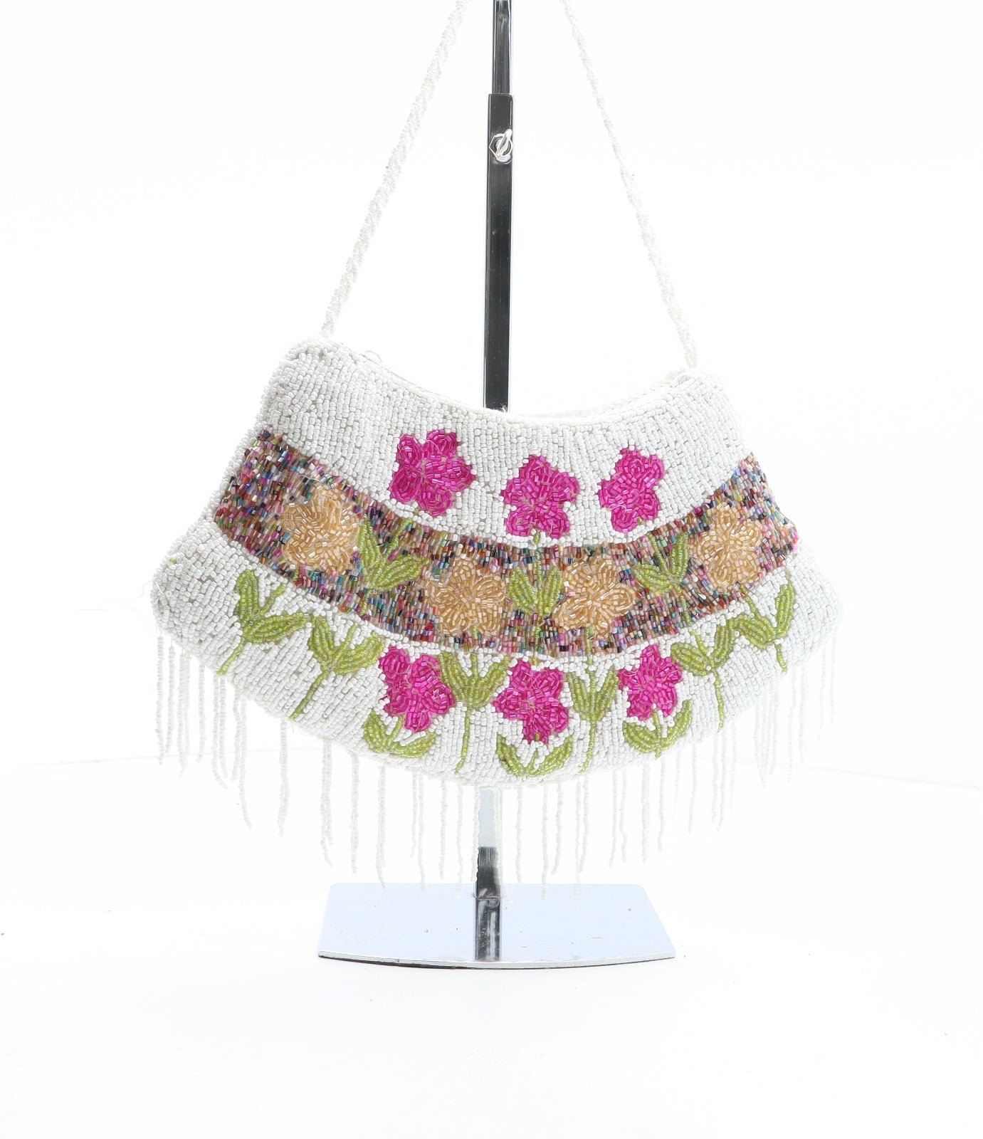 Preworn Womens Multicoloured Floral Polyester Crossbody Size Small