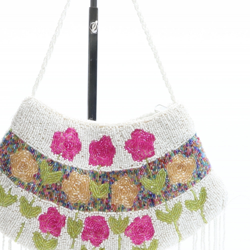 Preworn Womens Multicoloured Floral Polyester Crossbody Size Small