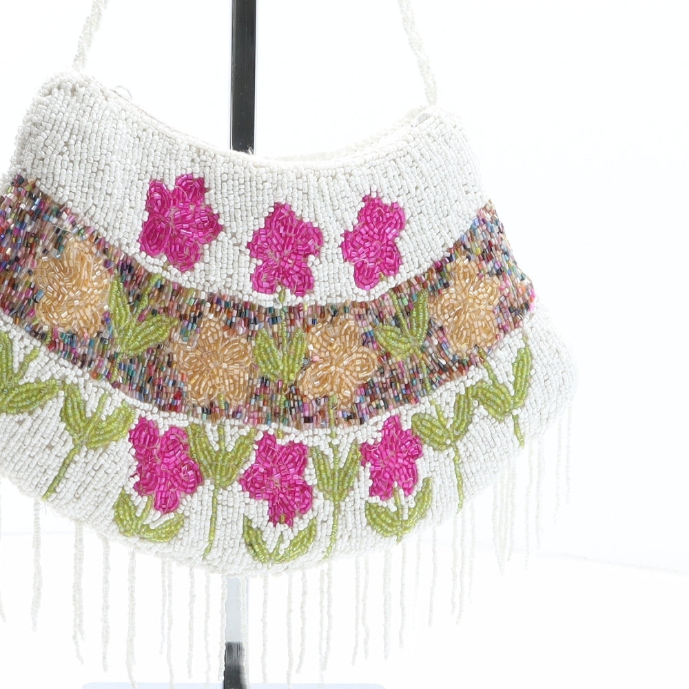 Preworn Womens Multicoloured Floral Polyester Crossbody Size Small