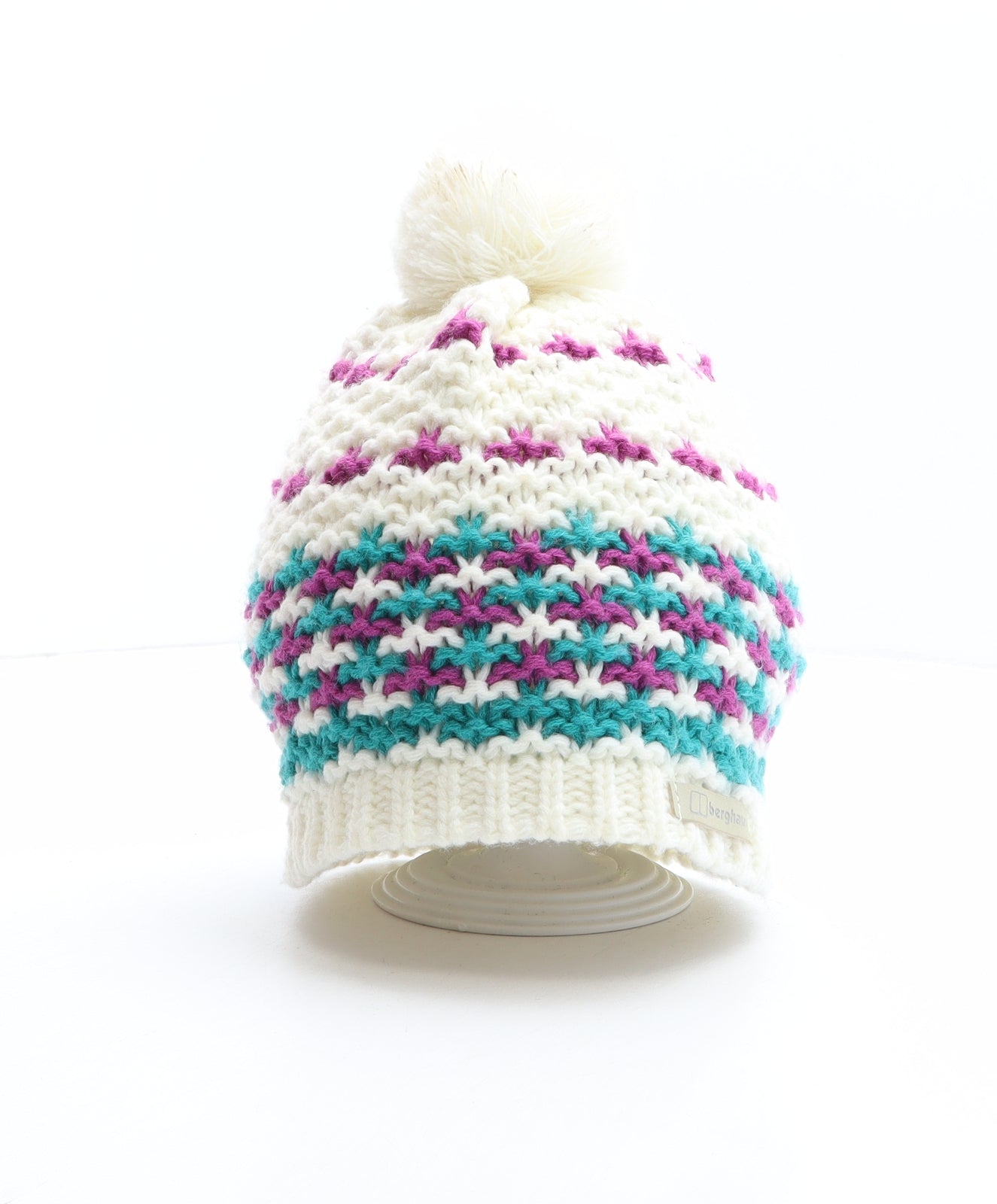 Berghaus Womens Multicoloured Geometric Acrylic Bobble Hat One Size