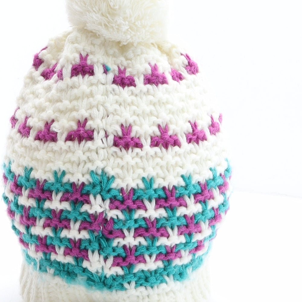 Berghaus Womens Multicoloured Geometric Acrylic Bobble Hat One Size