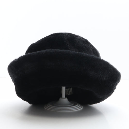 Preworn Womens Black Acrylic Cloche One Size - Faux Fur