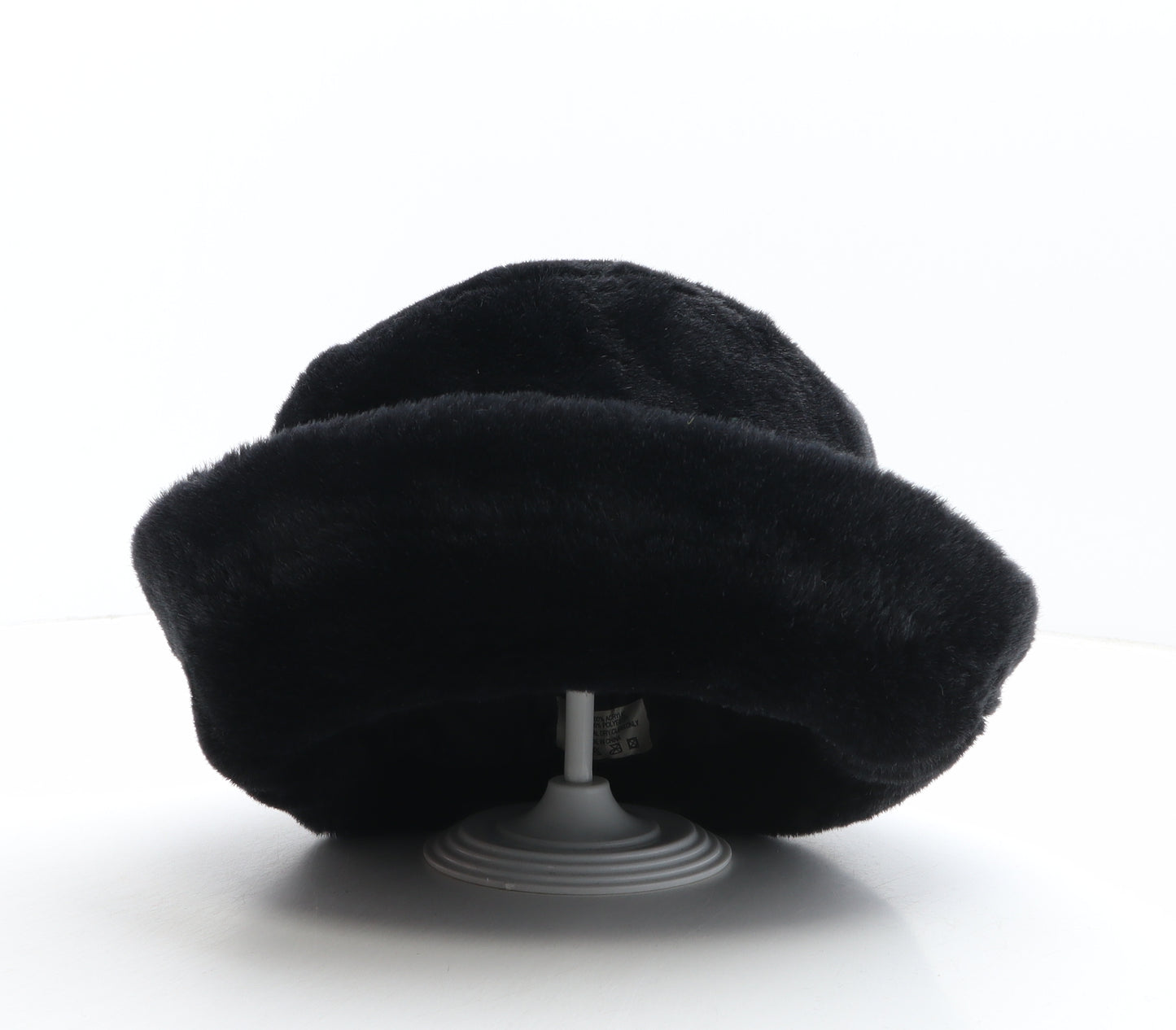 Preworn Womens Black Acrylic Cloche One Size - Faux Fur