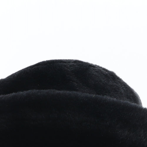 Preworn Womens Black Acrylic Cloche One Size - Faux Fur