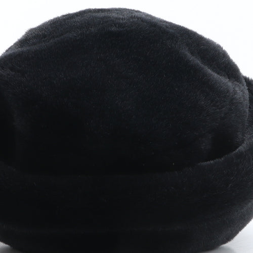 Preworn Womens Black Acrylic Cloche One Size - Faux Fur