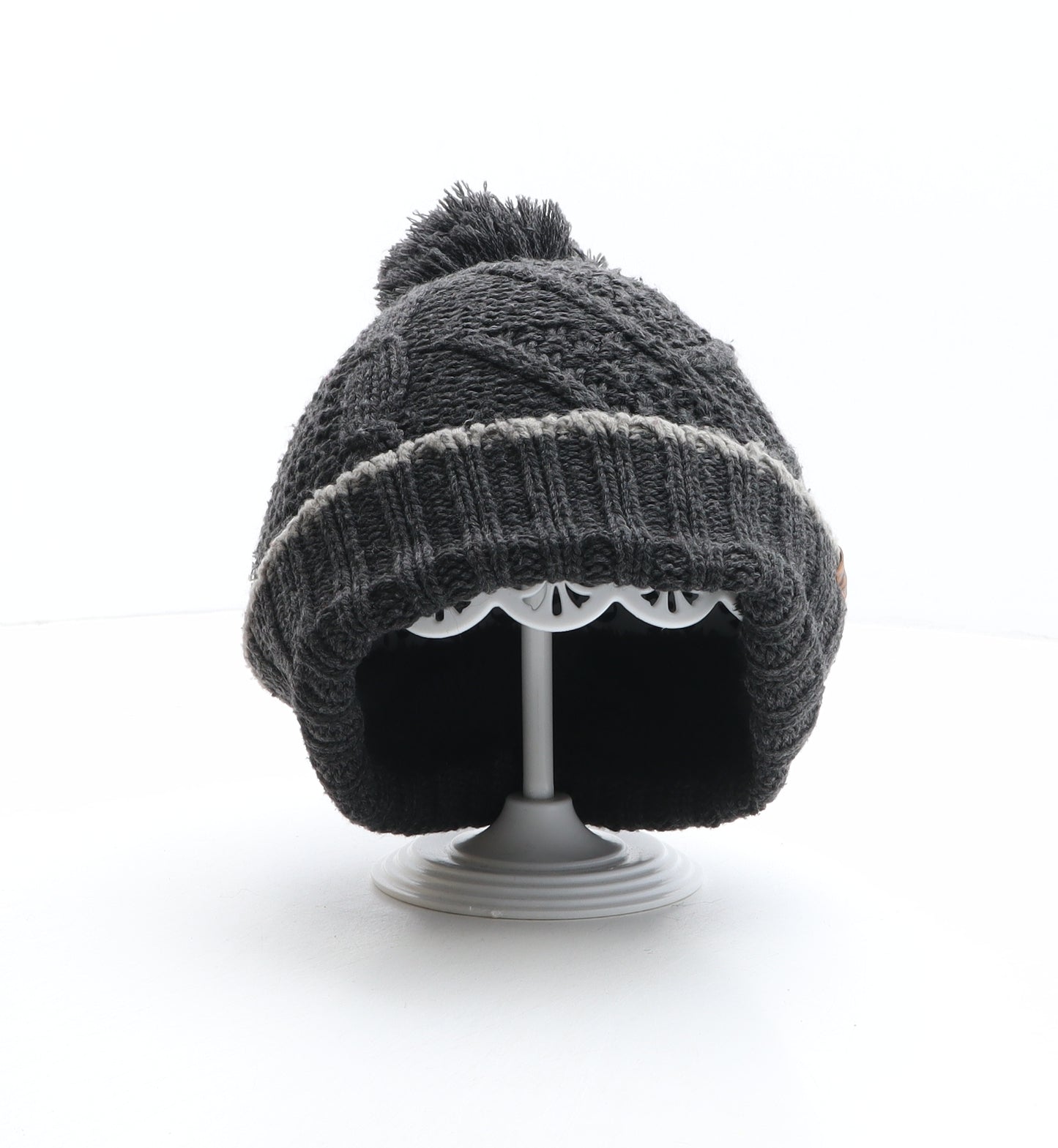 NEXT Boys Grey Acrylic Bobble Hat One Size