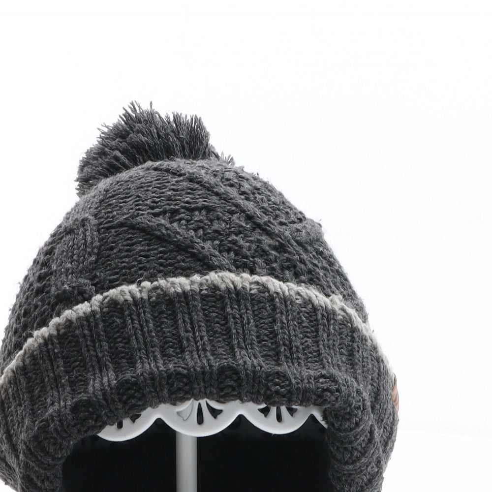 NEXT Boys Grey Acrylic Bobble Hat One Size