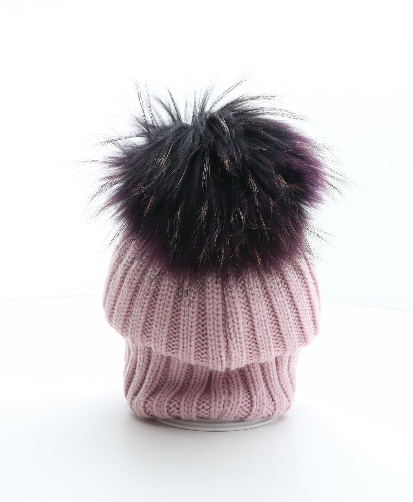 Urban Mist Womens Pink Acrylic Bobble Hat One Size