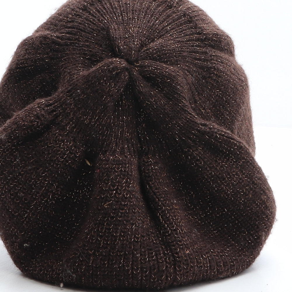 Marks and Spencer Womens Brown Acrylic Beret One Size