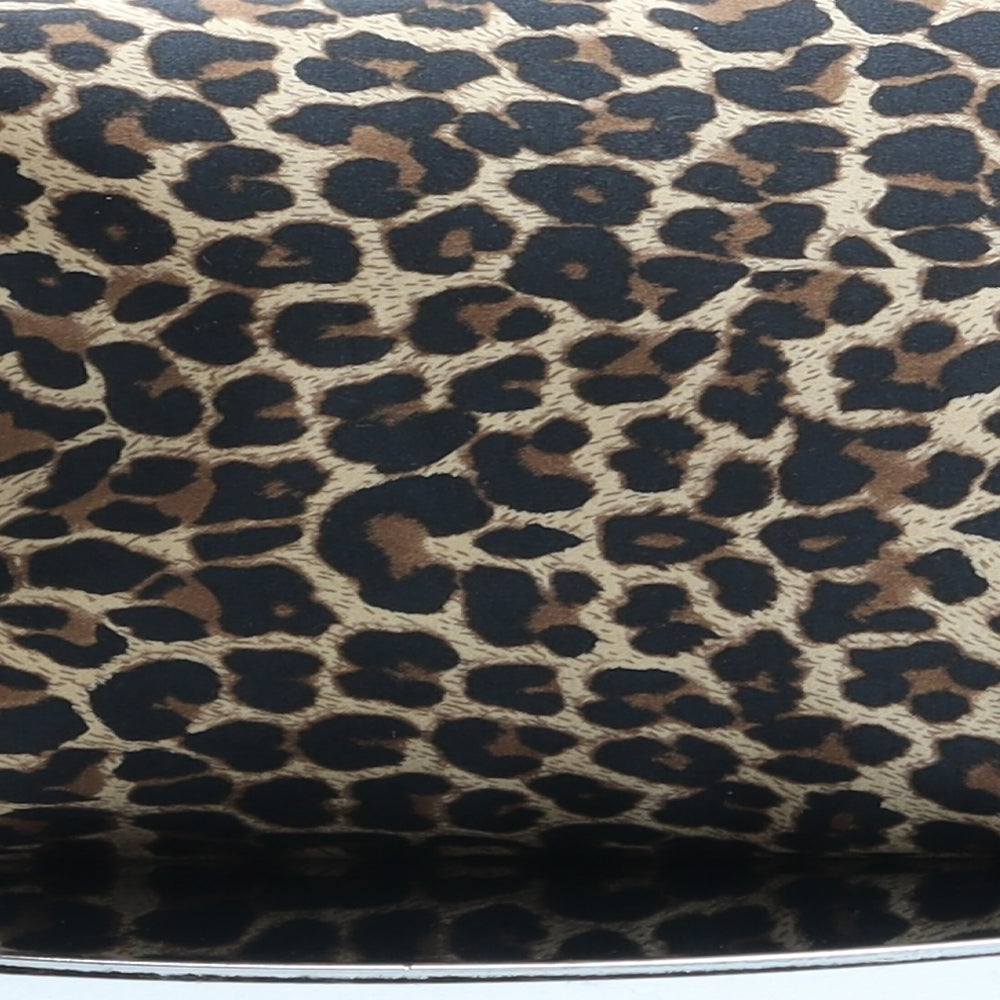 NEXT Womens Beige Animal Print Cotton Clutch Size Small - Leopard print