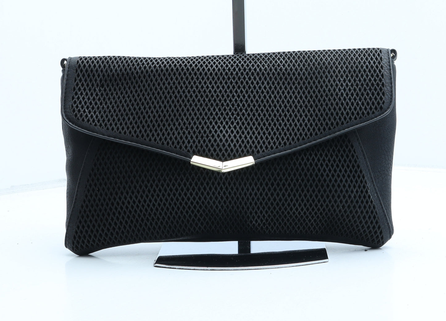 Matalan Womens Black Polyester Clutch Size Medium