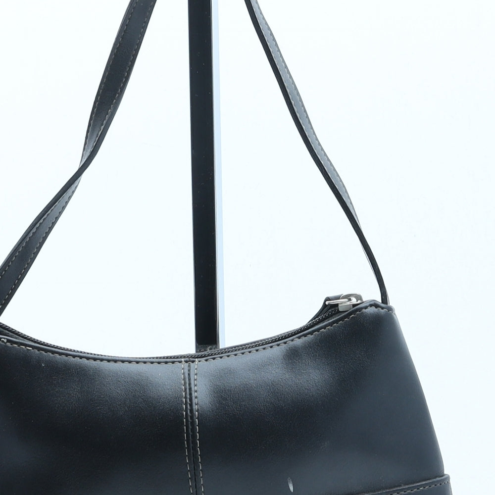 NEXT Womens Black Polyurethane Shoulder Bag Size Small